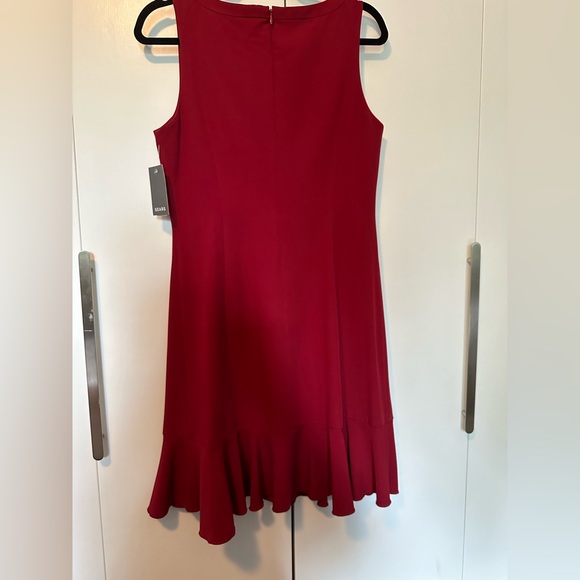 Red body con ruffle dress size 8 new with tags - Picture 4 of 4